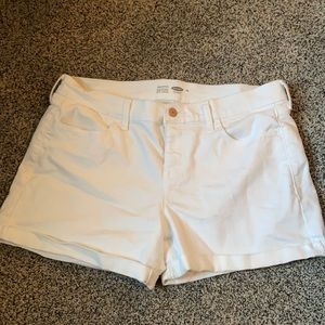white old navy jean shorts